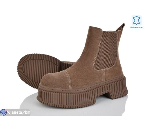 Черевики жіночі на весну/осінь (8 пар р.36-41) коричневий  "VIOLA"