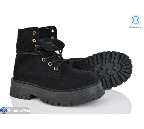 Черевики жіночі на зиму (8 пар р.36-41) чорний  "VIOLA"