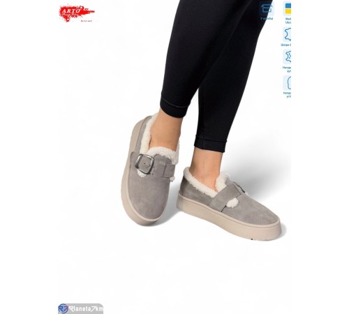 Туфлі жіночі на зиму (8 пар р.37-41) сірий  "ARTO"