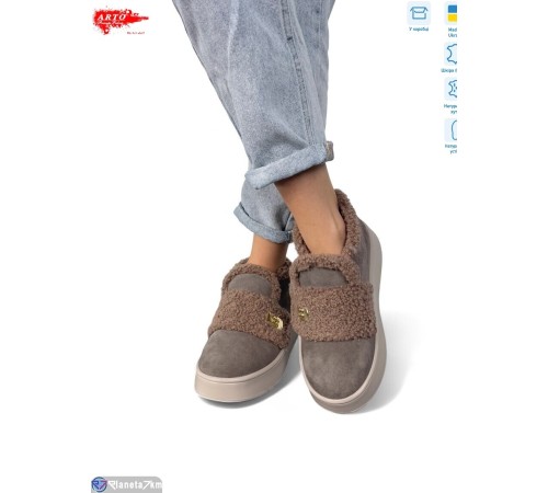 Черевики жіночі на зиму (8 пар р.37-41) коричневий  "ARTO"