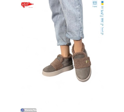 Черевики жіночі на зиму (8 пар р.37-41) коричневий  "ARTO"