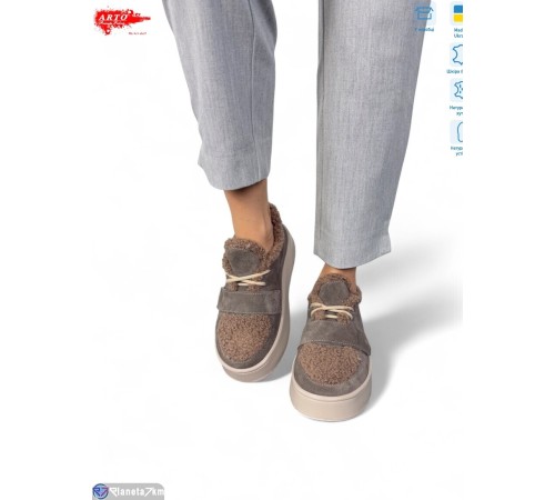 Туфлі жіночі на зиму (8 пар р.37-41) коричневий  "ARTO"