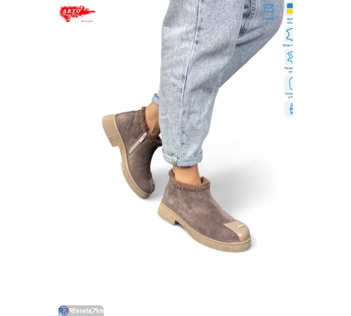 Черевики жіночі на зиму (8 пар р.36-41) коричневий  "ARTO"
