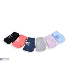 Рукавички дитячі на зиму (12 шт. р.сетка 10-12) мікс  "RUBIBAS"