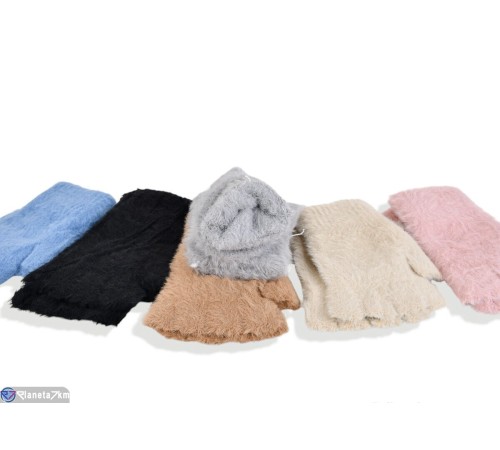 Рукавички жіночі на зиму (12 шт. р.сетка One size) мікс  "RUBIBAS"