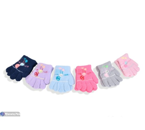 Рукавички дитячі на зиму (12 шт. р.сетка 1-2) мікс  "RUBIBAS"