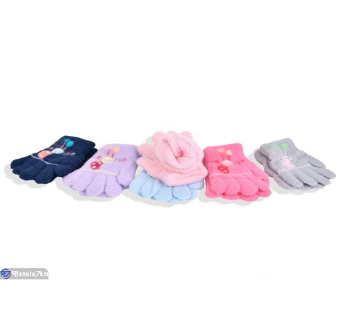 Рукавички дитячі на зиму (12 шт. р.сетка 1-2) мікс  "RUBIBAS"