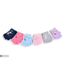 Рукавички дитячі на зиму (12 шт. р.сетка 2-4) мікс  "RUBIBAS"