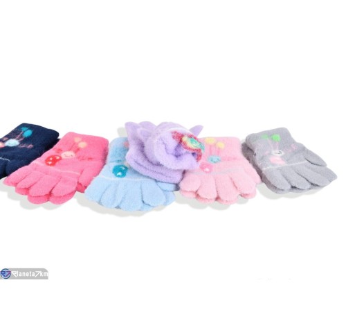 Рукавички дитячі на зиму (12 шт. р.сетка 2-4) мікс  "RUBIBAS"