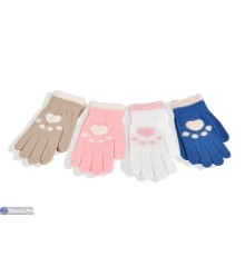 Рукавички дитячі на зиму (12 шт. р.сетка 2-3) мікс  "RUBIBAS"