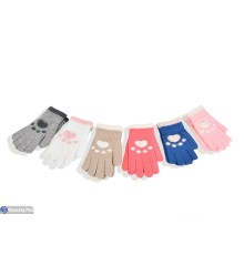 Рукавички дитячі на зиму (12 шт. р.сетка 3-5) мікс  "RUBIBAS"