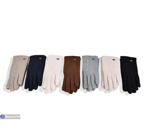 Рукавички жіночі на зиму (12 шт. р.сетка 6,5-8,5) мікс  "RUBIBAS"