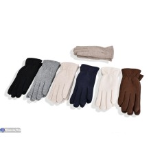 Рукавички жіночі на зиму (12 шт. р.сетка 6,5-8,5) мікс  "RUBIBAS"