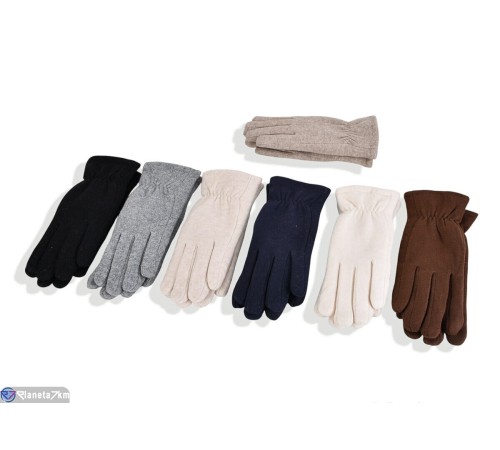 Рукавички жіночі на зиму (12 шт. р.сетка 6,5-8,5) мікс  "RUBIBAS"