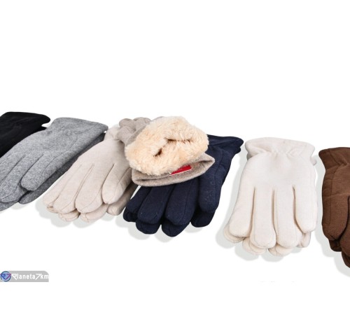 Рукавички жіночі на зиму (12 шт. р.сетка 6,5-8,5) мікс  "RUBIBAS"