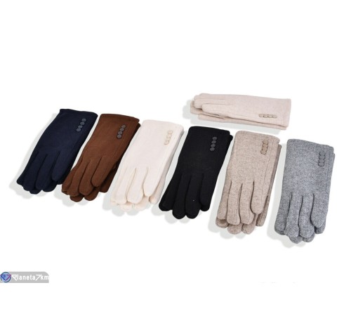 Рукавички жіночі на зиму (12 шт. р.сетка 6,5-8,5) мікс  "RUBIBAS"
