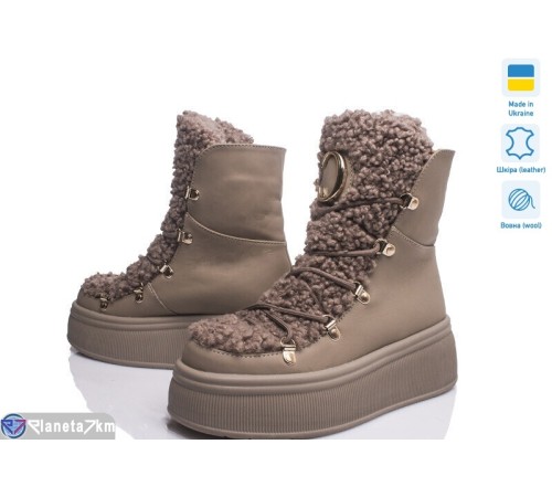 Черевики жіночі на зиму (4 пар р.37-40) бежевий  "TIMUS-OPT"