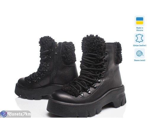 Черевики жіночі на зиму (4 пар р.36-39) чорний  "TIMUS-OPT"