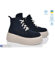 Черевики жіночі на зиму (6 пар р.36-40) синій  "Linda"