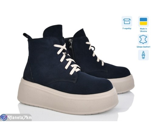 Черевики жіночі на зиму (6 пар р.36-40) синій  "Linda"