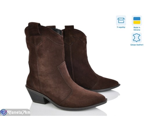 Черевики жіночі на зиму (6 пар р.36-40) коричневий  "Linda"