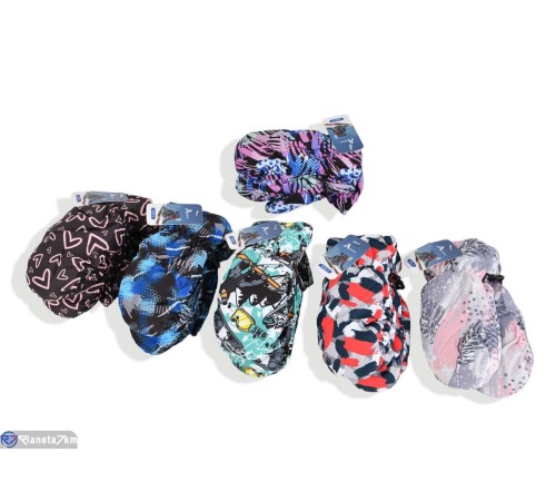 Рукавиці дитячі на зиму (12 шт. р.сетка 2-3) мікс  "KaPira"