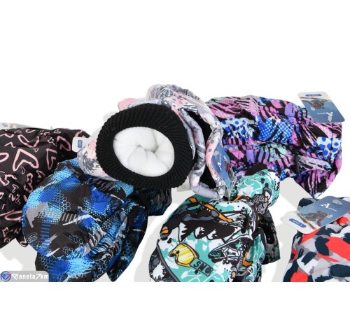 Рукавиці дитячі на зиму (12 шт. р.сетка 2-3) мікс  "KaPira"