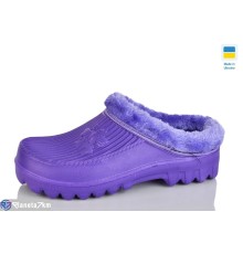 Жіночі сабо на зиму (6 пар р.36-41) фіолетовий  "INPIRE"