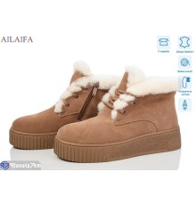 Черевики жіночі на зиму (6 пар р.36-41) коричневий  "Latifa"