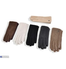 Рукавички жіночі на зиму (12 шт. р.сетка 6-9) мікс  "RUBIBAS"