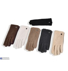 Рукавички жіночі на зиму (12 шт. р.сетка 6-9) мікс  "RUBIBAS"