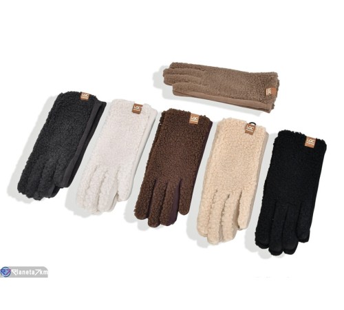 Рукавички жіночі на зиму (12 шт. р.сетка 6-9) мікс  "RUBIBAS"