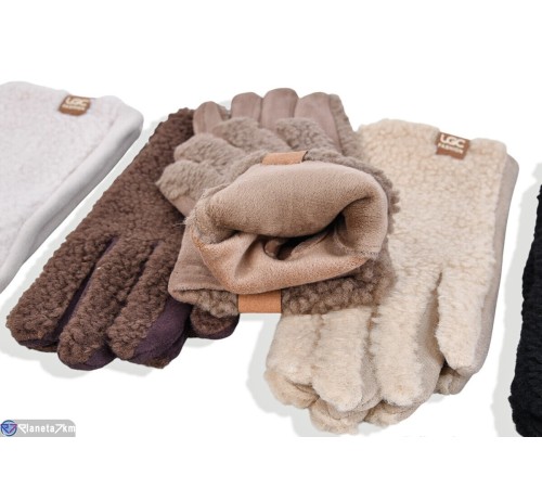 Рукавички жіночі на зиму (12 шт. р.сетка 6-9) мікс  "RUBIBAS"