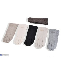 Рукавички жіночі на зиму (12 шт. р.сетка 6,5-8,5) мікс  "RUBIBAS"