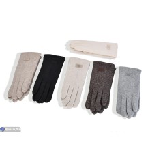 Рукавички жіночі на зиму (12 шт. р.сетка 6,5-8,5) мікс  "RUBIBAS"