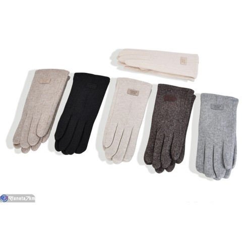 Рукавички жіночі на зиму (12 шт. р.сетка 6,5-8,5) мікс  "RUBIBAS"