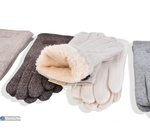 Рукавички жіночі на зиму (12 шт. р.сетка 6,5-8,5) мікс  "RUBIBAS"