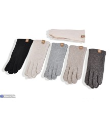 Рукавички жіночі на зиму (12 шт. р.сетка 6,5-8,5) мікс  "RUBIBAS"