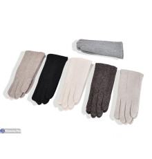 Рукавички жіночі на зиму (12 шт. р.сетка 6,5-8,5) мікс  "RUBIBAS"