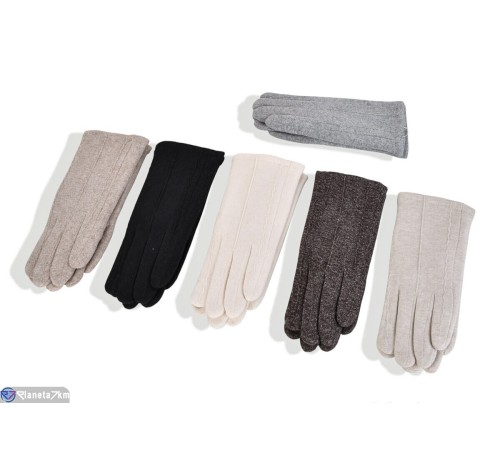 Рукавички жіночі на зиму (12 шт. р.сетка 6,5-8,5) мікс  "RUBIBAS"