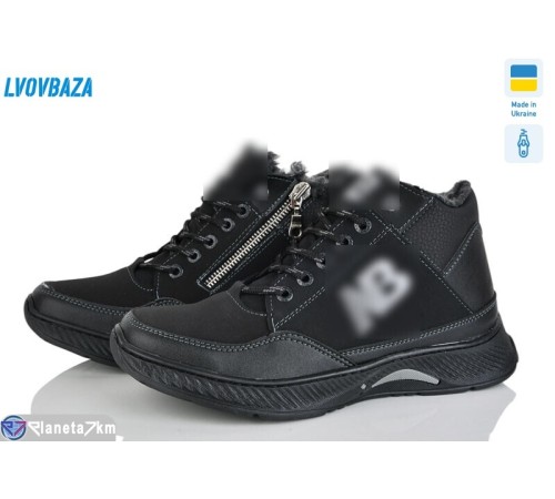 Черевики чоловічі на зиму (8 пар р.40-45) чорний  "LEOBAZA"