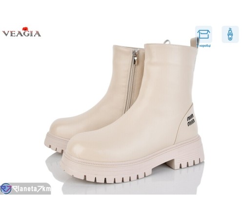 Черевики жіночі на зиму (8 пар р.36-41) бежевий  "Veagia-ADA"