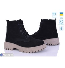 Черевики жіночі на зиму (6 пар р.37-40) чорний  "Linda"