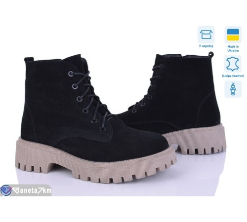 Черевики жіночі на зиму (6 пар р.37-40) чорний  "Linda"