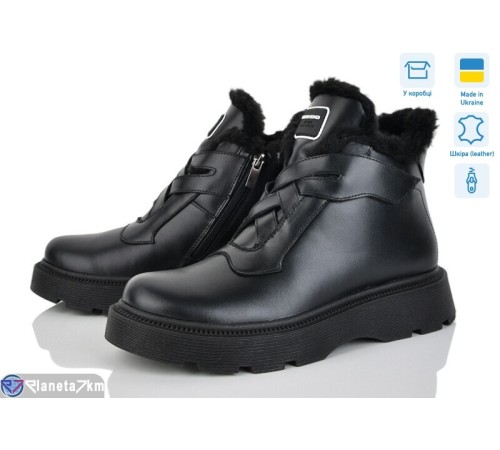 Черевики жіночі на зиму (6 пар р.36-41) чорний  "LISA"