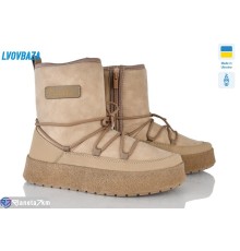 Черевики жіночі на зиму (8 пар р.37-42) бежевий  "LEOBAZA"