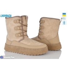 Черевики жіночі на зиму (8 пар р.37-42) бежевий  "LEOBAZA"