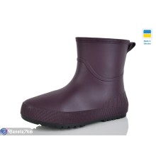 Жіноче гумове взуття на весну/осінь (5 пар р.37-41) бордовий  "INPIRE"