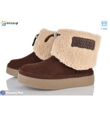 Черевики жіночі на зиму (8 пар р.36-41) коричневий  "Bessky-Kellaifeng"