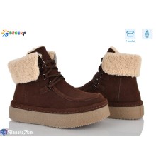 Черевики жіночі на зиму (8 пар р.36-41) коричневий  "Bessky-Kellaifeng"